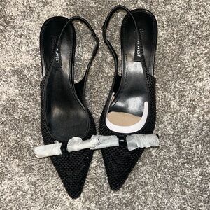Nine West Black Slingback Heels
